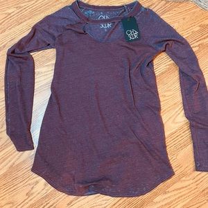High Neck Cut Out Shirt by Chaser